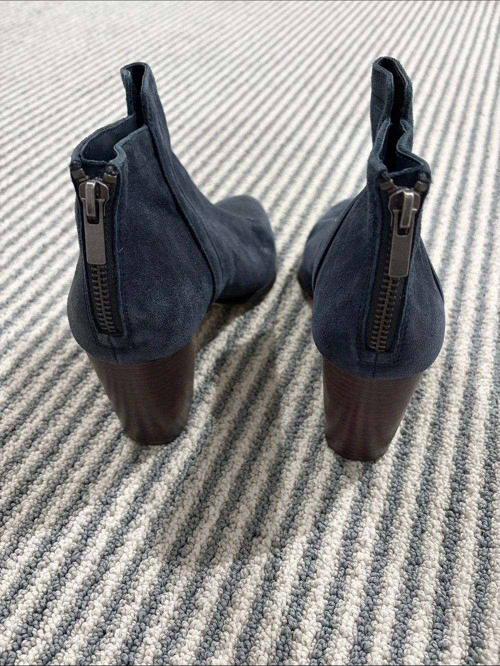 Lord & Taylor Navy Suede Ankle Booties